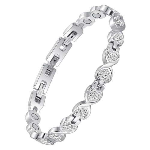 Pulsera de acero inoxidable con imán de 3800 gauss de Jecanori, ultrarresistente y eficaz