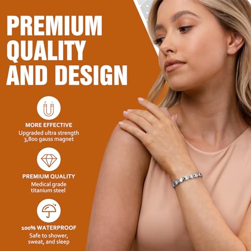Pulseras magnéticas eficaces Jecanori para mujeres