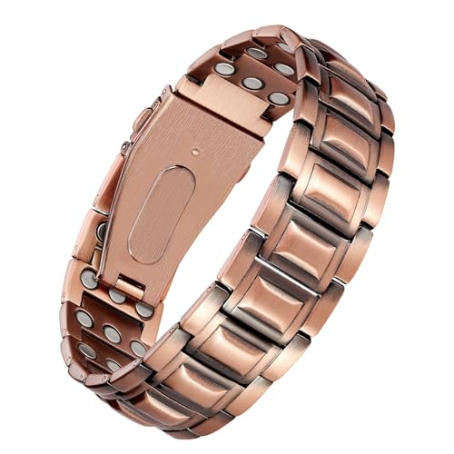 Pulseras magnéticas de cobre Jecanori 3X Strength para hombres