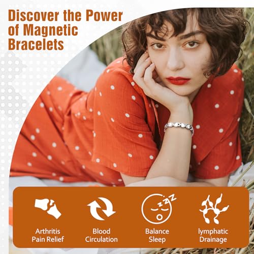 Pulseras magnéticas eficaces Jecanori para mujeres