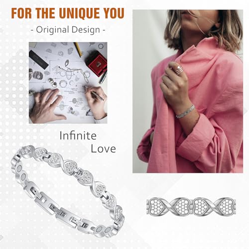 Pulseras magnéticas eficaces Jecanori para mujeres