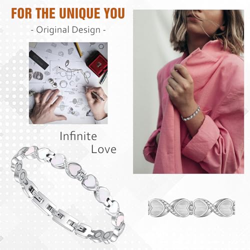 Pulseras magnéticas eficaces Jecanori para mujeres
