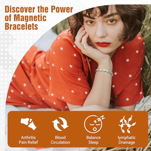 Pulseras magnéticas eficaces Jecanori para mujeres