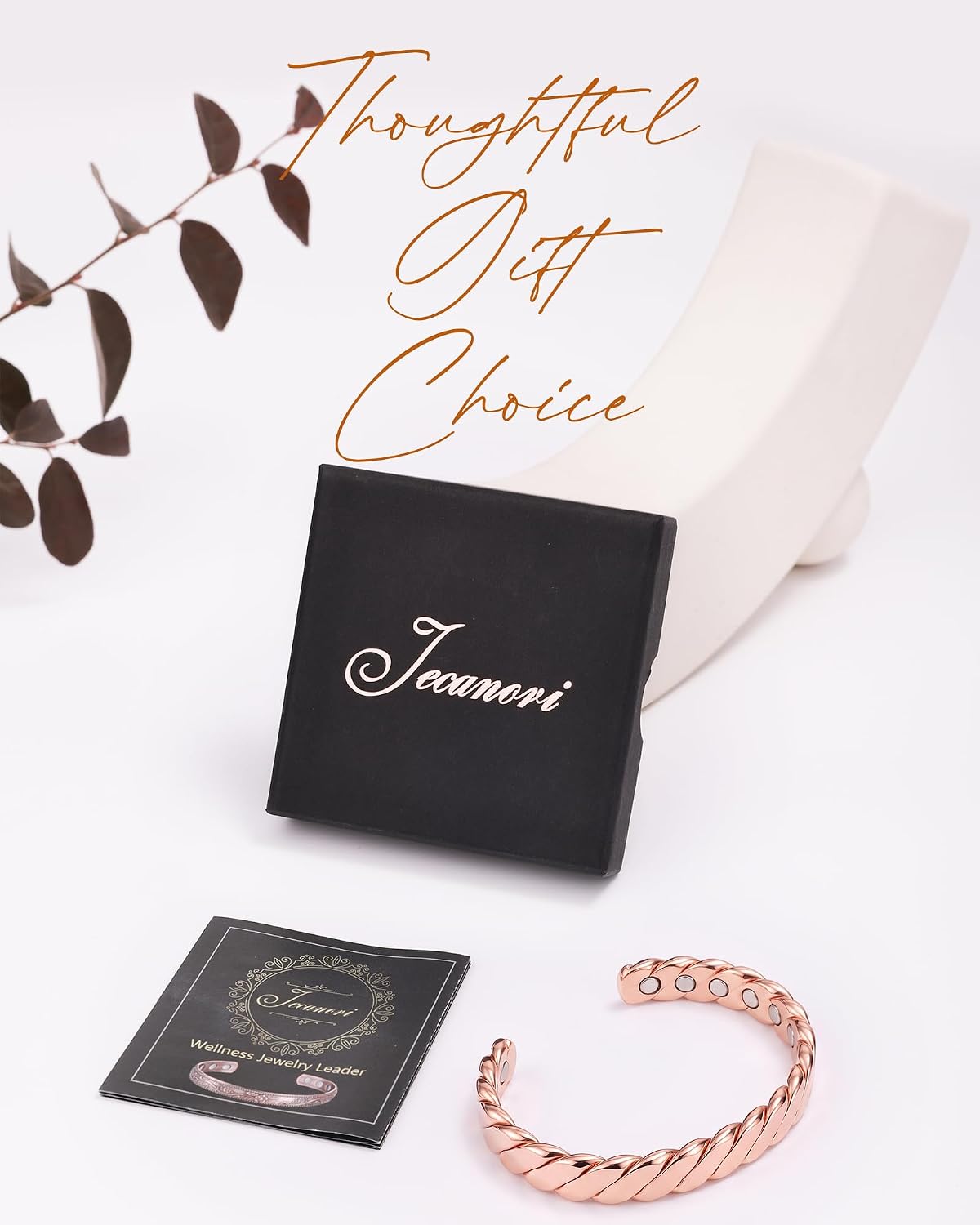 Jecanori 99.9% Pure Copper Magnetic Bracelets for Women & Men