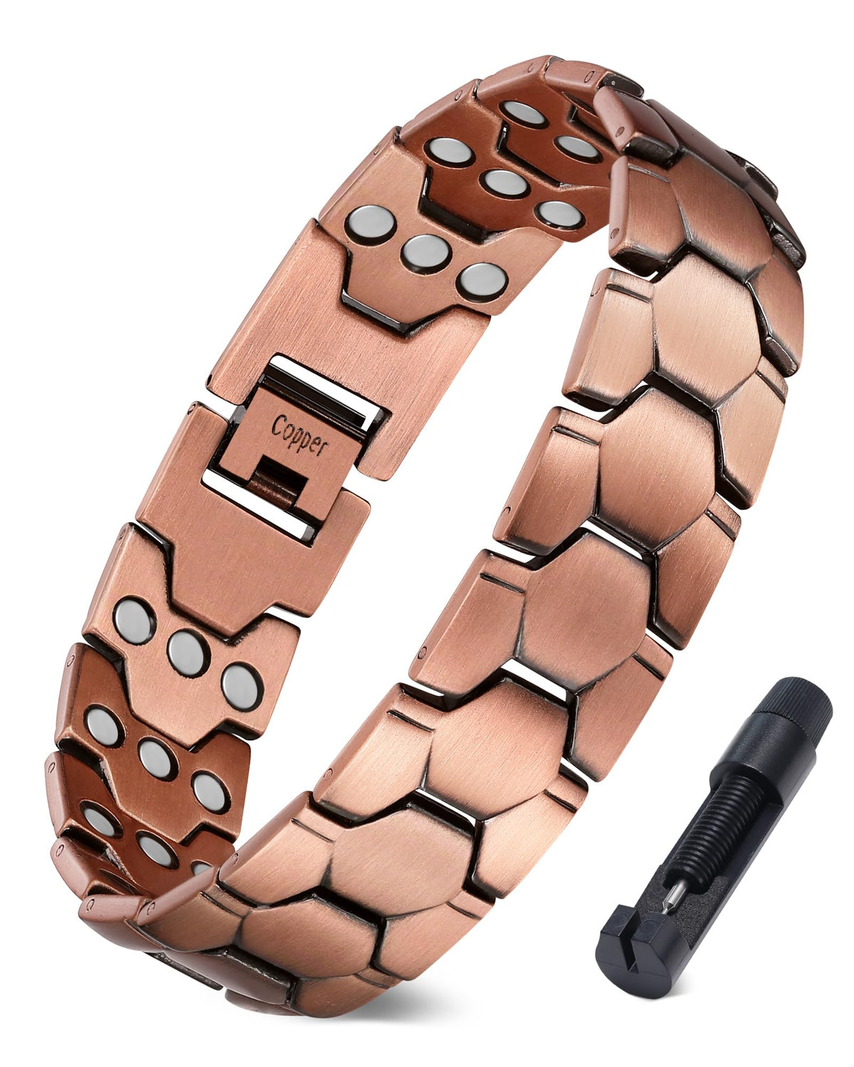 Jecanori 3X Strength Magnetic Copper Bracelets for Men