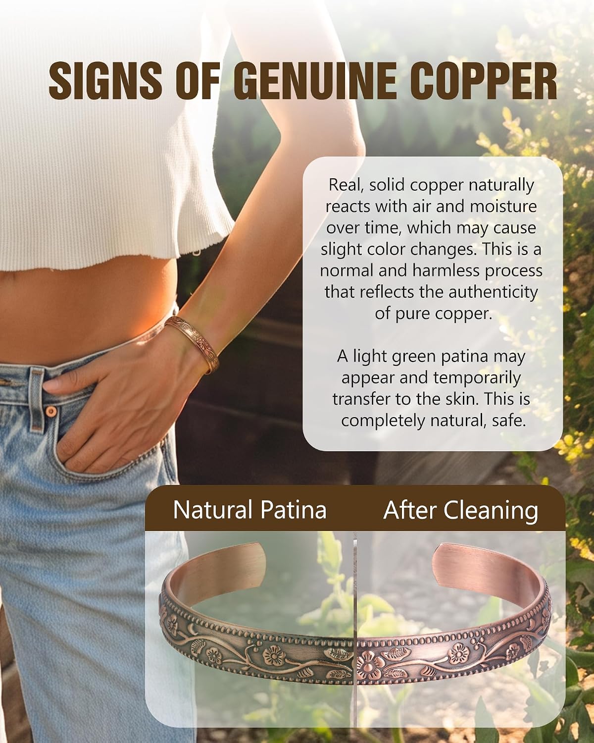 100% Pure Copper Bracelets for Women & Men