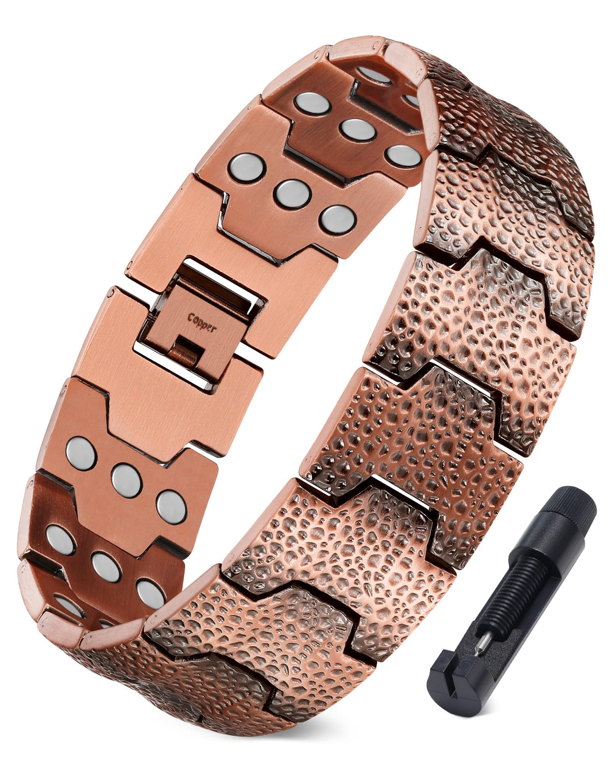 Jecanori 3X Strength Magnetic Copper Bracelets for Men
