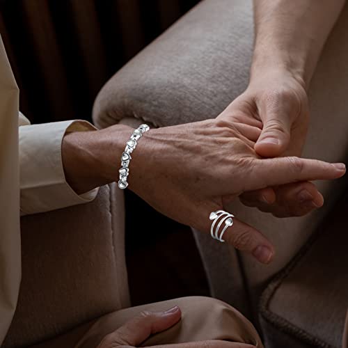 Pulsera magnética de desintoxicación linfática Jecanori para mujer, pulsera magnética de acero de titanio, pulseras, joyería magnética