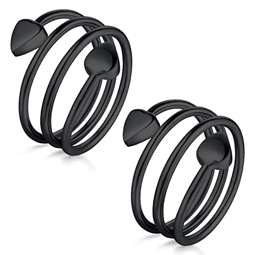 Anillos de cobre Jecanori para mujer, anillo magnético ajustable con forma de corazón de amor, anillos de cobre, regalo de joyería navideña con caja de anillo, regalo de anillos