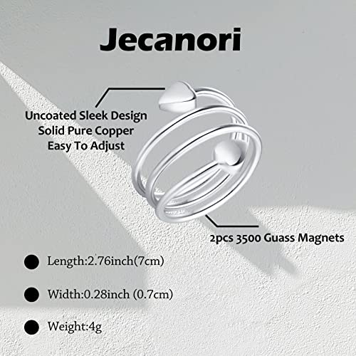 Pulsera magnética de desintoxicación linfática Jecanori para mujer, pulsera magnética de acero de titanio, pulseras, joyería magnética