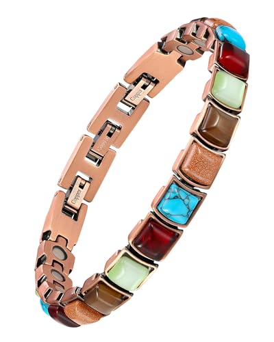 Copper Bracelets for Women, Effective Turquoise Magnetic Bracelets for Women