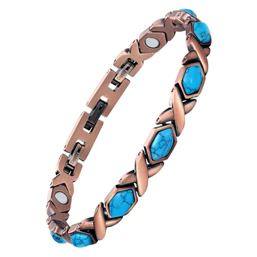Jecanori Turquoise Magnetic Bracelets for Women