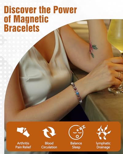 Jecanori Copper Bracelets for Women, Effective Magnetic Bracelets for Women with 3800 Gauss