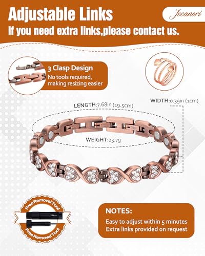 Pure Copper Bracelets for Women, Effective Copper Magnetic Bracelets for Women