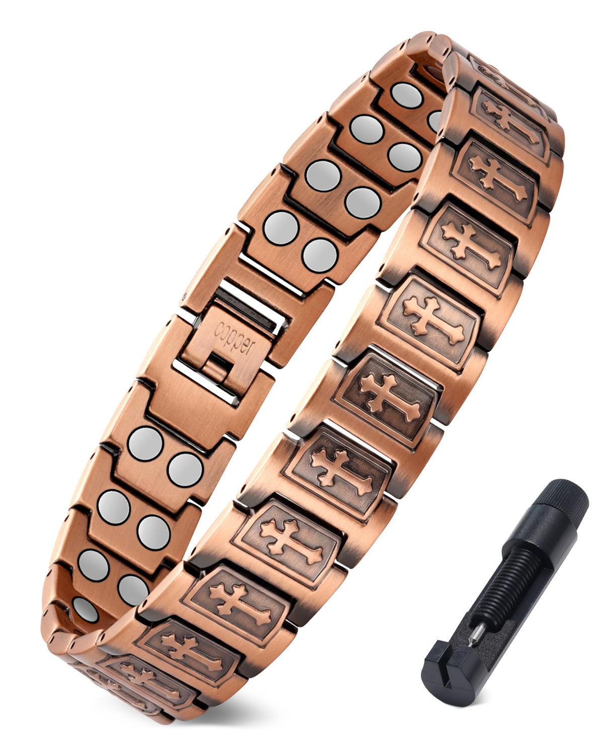 Jecanori 3X Strength Magnetic Copper Bracelets for Men
