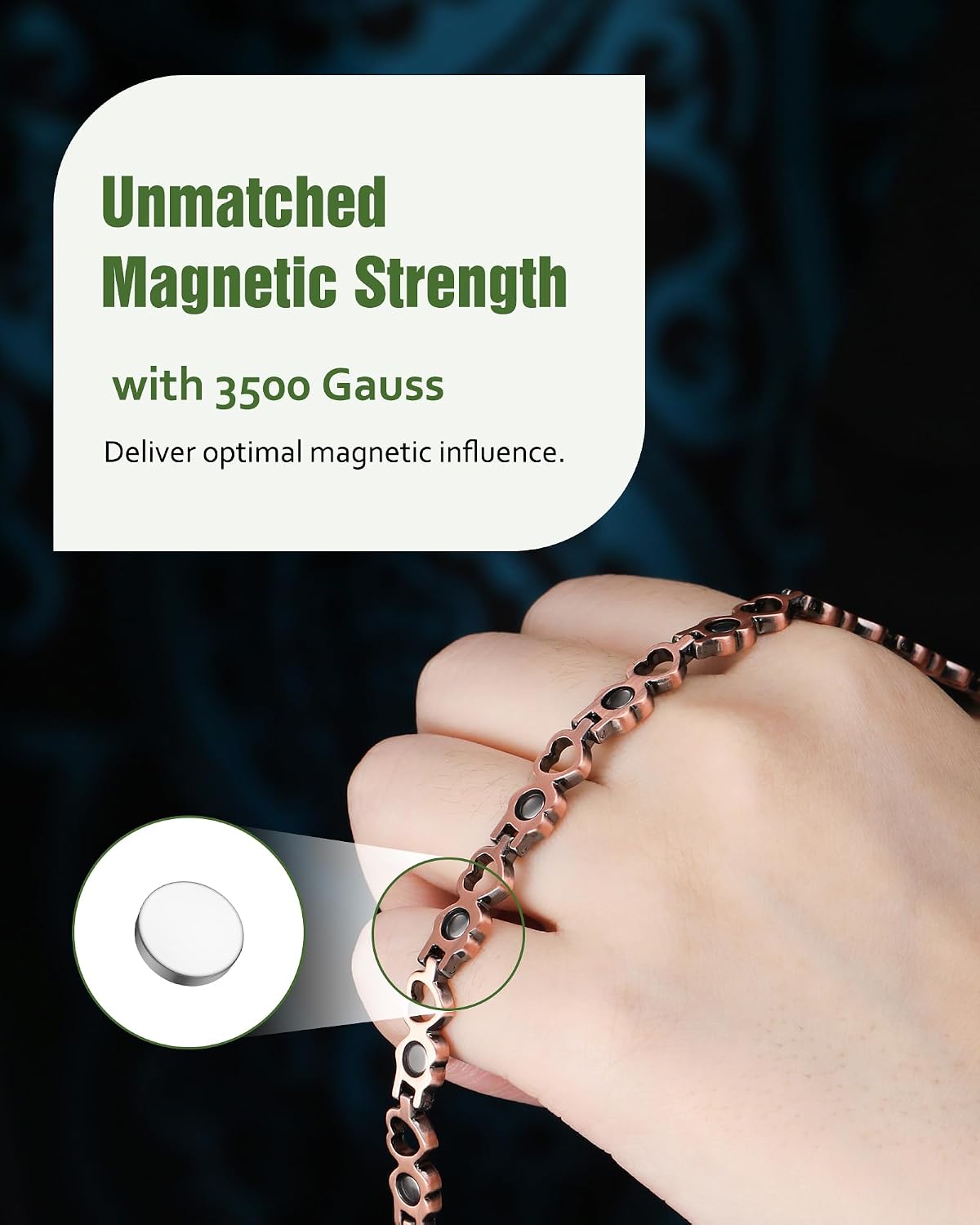 Jecanori Copper Anklet for Women, Lymphatic Drainage Copper Ring