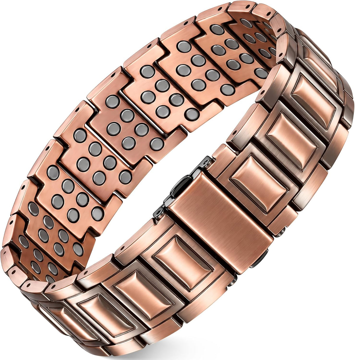 Jecanori Copper Bracelet for Men, Mens 6X Strength Magnetic Bracelet