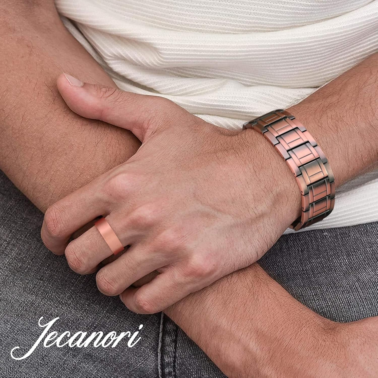 Jecanori 3X Strength Copper Magnetic Bracelet for Men