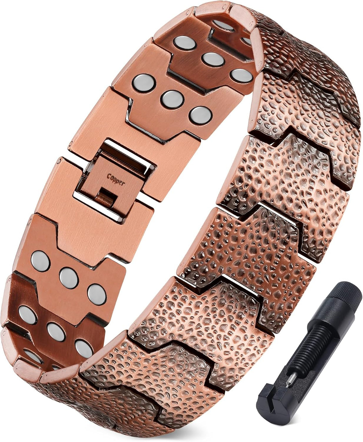Jecanori 3X Strength Magnetic Copper Bracelets for Men
