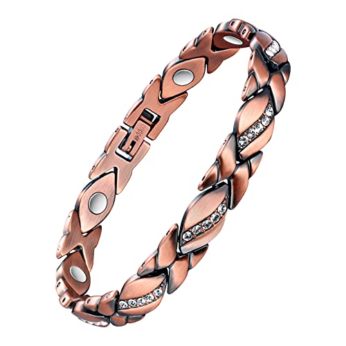 Jecanori Magnetic Copper Anklet Bracelets for Women,Adjustable Copper Bracelet