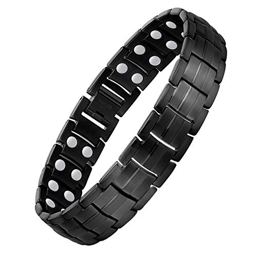 Jecanori Magnetic Bracelets for Men - Ultra Titanium Steel Men's Bracelet with Remove Tool & Jewelry Gift Box