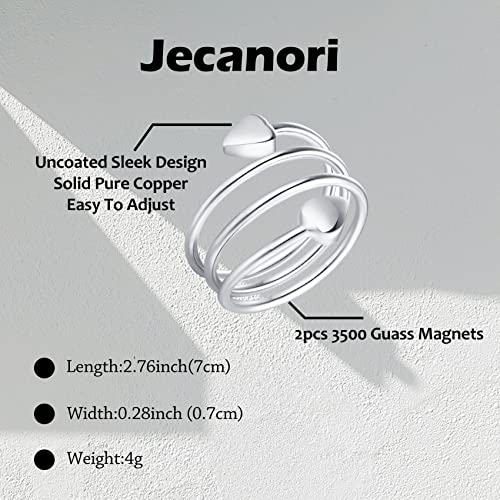 Jecanori Lymph Detox Magnetic Bracelet Ring for Women,Titanium Steel Magnetic Bracelet Wristband Brazaletes Magnetic Jewelry