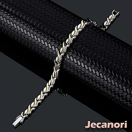 Jecanori Magnetic Bracelets for Women,Adjustable Titanium Steel Wristband Brazaletes,Valentine's Day Gifts with Sizing Tool (Mermaid Series)