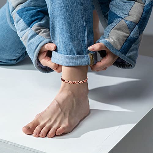 Copper magnetic sales ankle bracelets